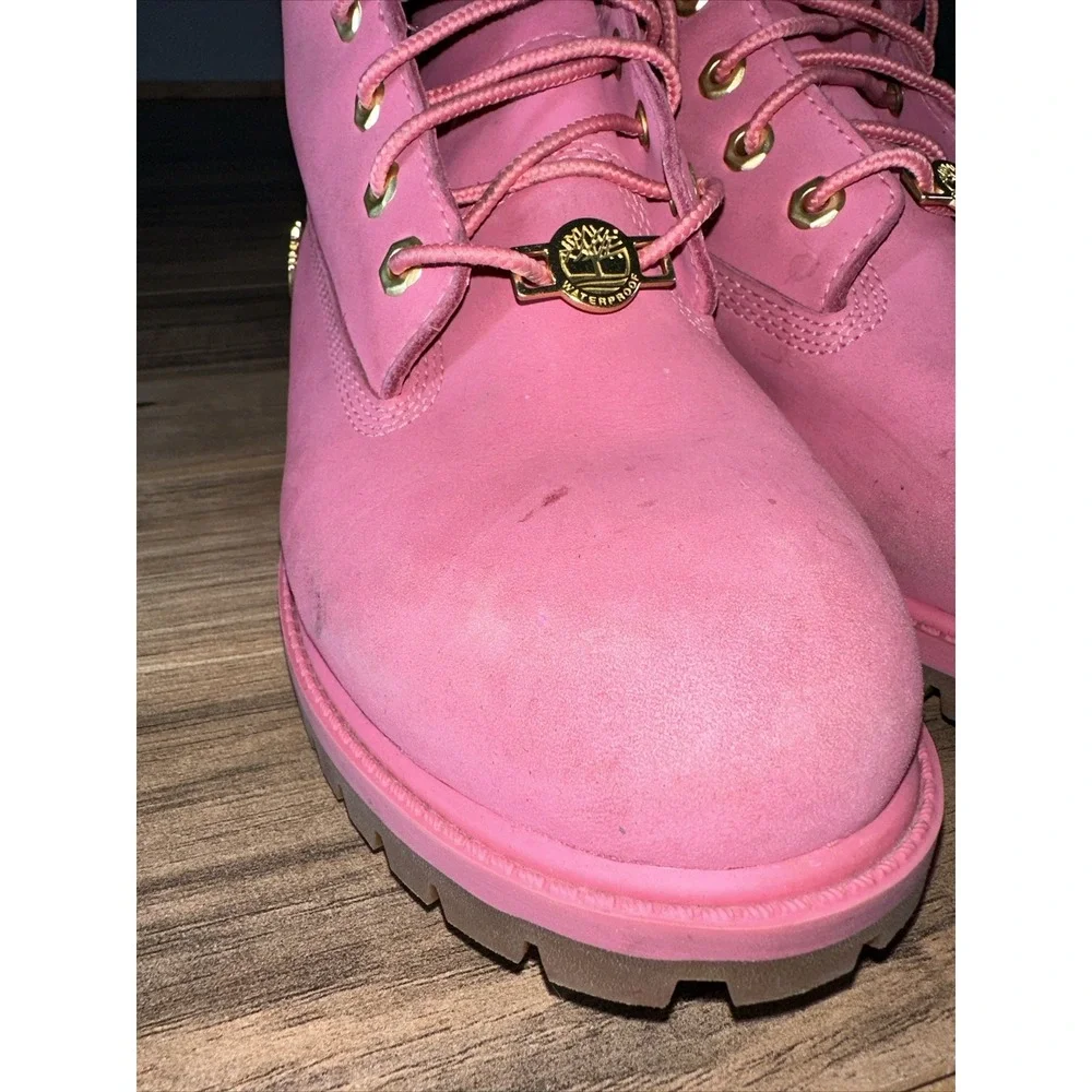 Timberland Winter‎ Boots Pink 6 inch Premium Waterproof Kid's Size 6